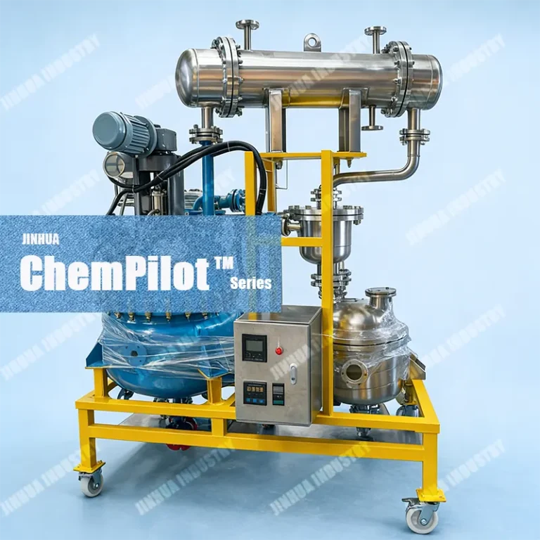 Skid mounted Glass-lined Stainless Steel reactor unit for chemical processing